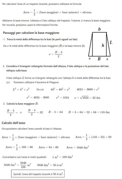 Area trapezio