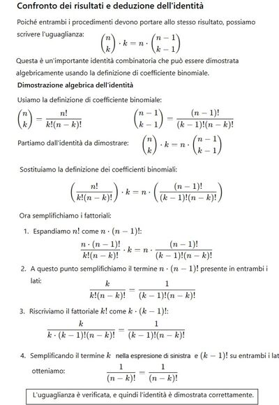 Combinatoria e identità 2 