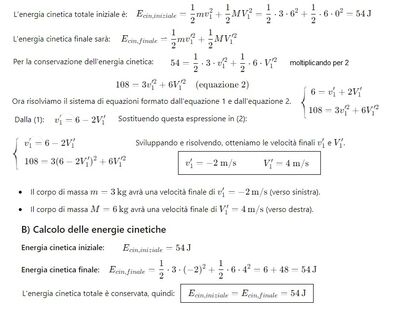 Urto elastico e calcolo velocità 2