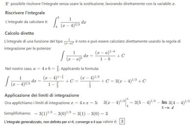 Integrale generalizzato senza e con sostituzione 1a