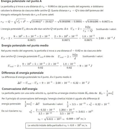 Velocità particella di carica q e massa m 2