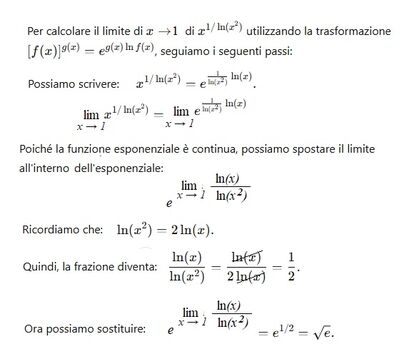 limite funzione esponenziale