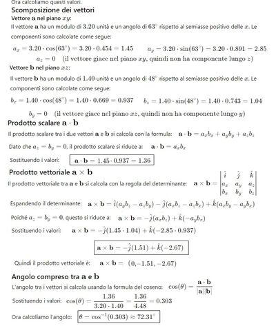 Prodotto scalare e vettoriale 2