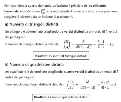 Pentagono combinazioni