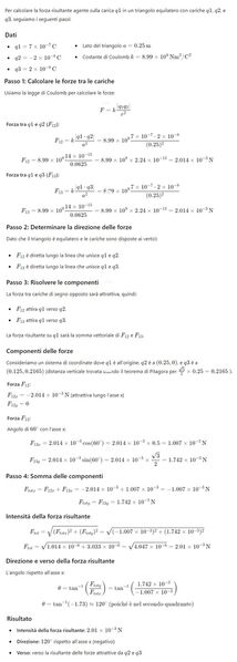 Cariche ai vertici di un triangolo equilatero