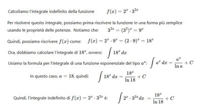 integrale indefinito esponenziale 2