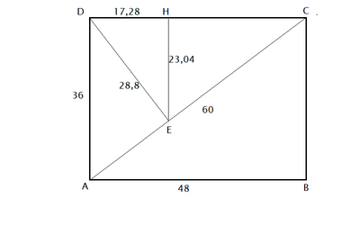 rettangolo con proiezione su diagonale