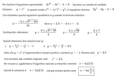 equazione esponenziale