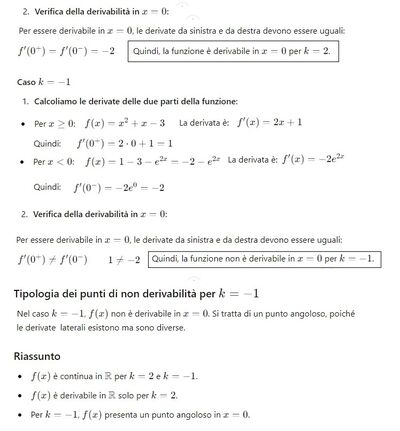 Continuità e derivabilità 2