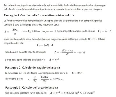 Potenza dissipata per effetto Joule 1