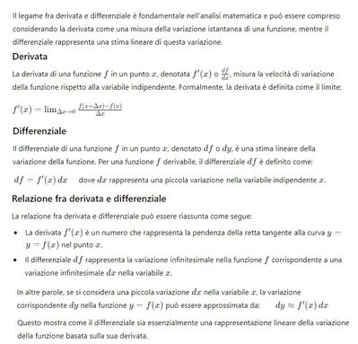 Derivata e diferenziale 1