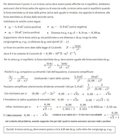 posizione terza carica