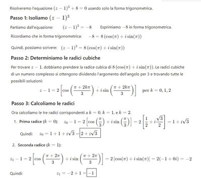 Radici complesse forma trigonometrica 1