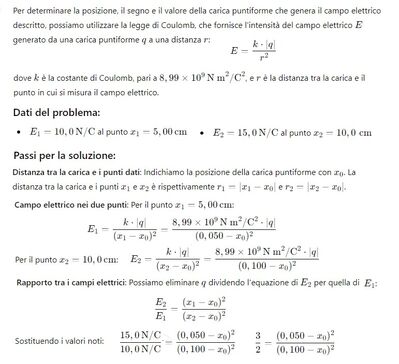 Carica generatrice di campo elettrico 1