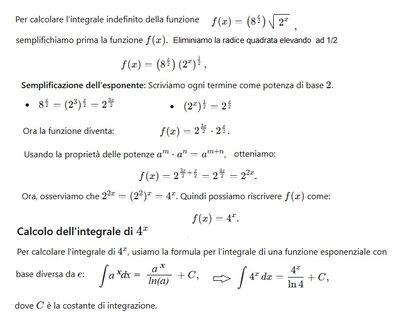 Integrale indefinito esponenziale