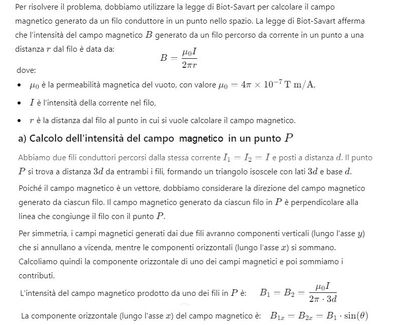 Campo magnetico in P 1