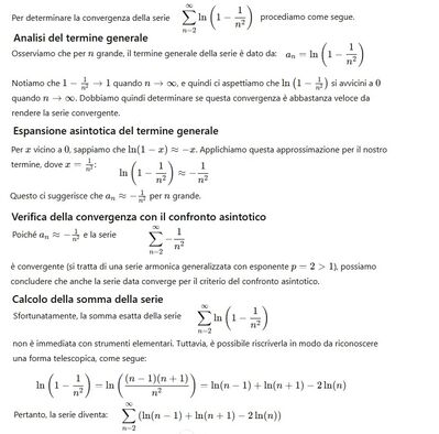 Convergenza e somma serie telescopica 1