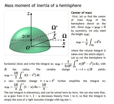 Mass moment of inertia of a hemisphere 1   blitiri.blogspot.com