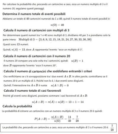 Cartoncini numerati