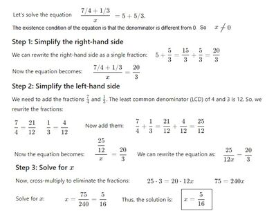 Solve the equation