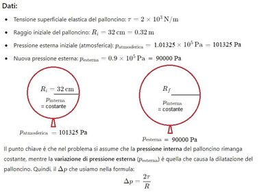 Calcolo nuovo raggio palloncino 1