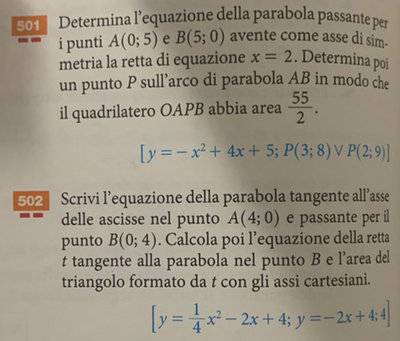 Problemi parabola 1