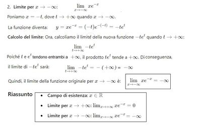 Funzione xe^ x Limiti 2