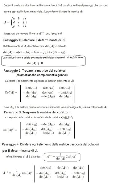 Passi per determinare la matrice inversa 3x3 1