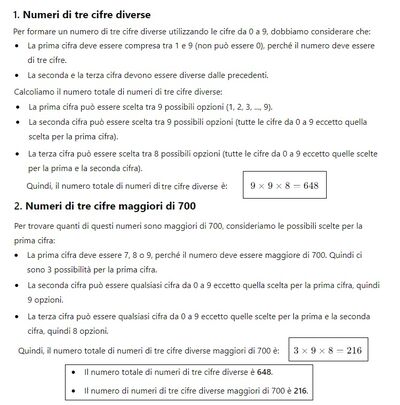 Numeri con tre cifre diverse