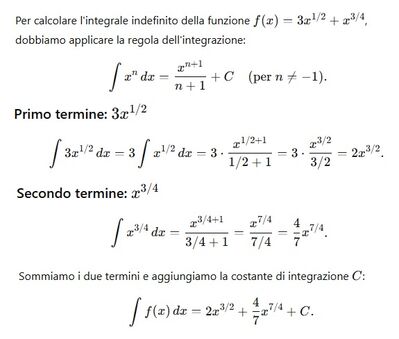 Integrale indefinito di radici