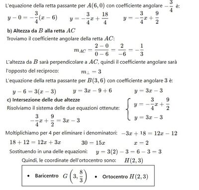 Calcolo ortocentro e baricentro 2 