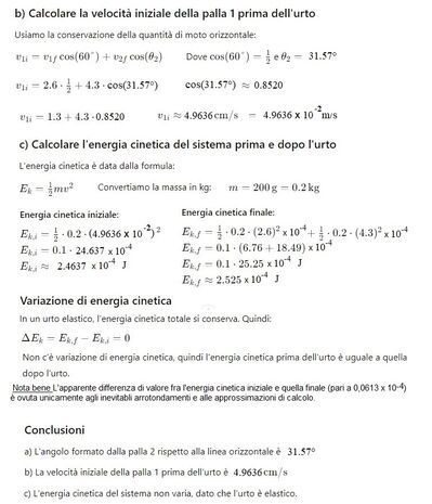 Urto elastico fra palle da biliardo 2