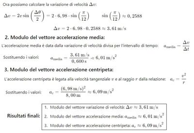 Velocità e accelerazione centripeta 2