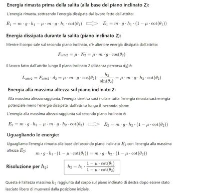 Altezze su piani inclinati 2