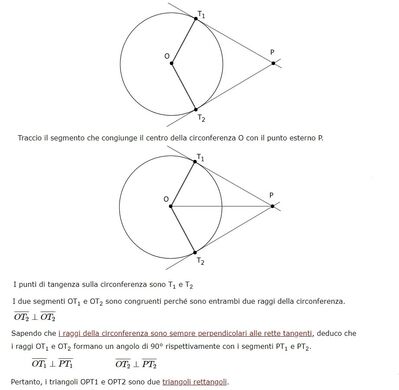 Teorema delle tangenti a una circonferenza da un punto esterno 2