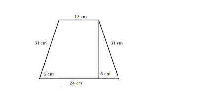 trapezio isoscele con proiezioni