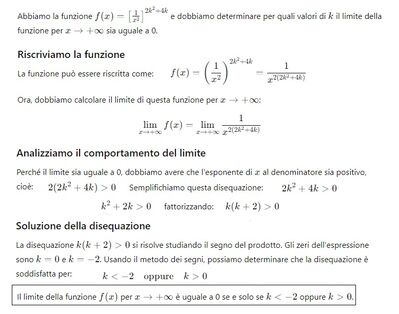 limite parametro k