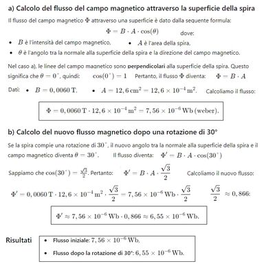 Flusso CM attraverso spira