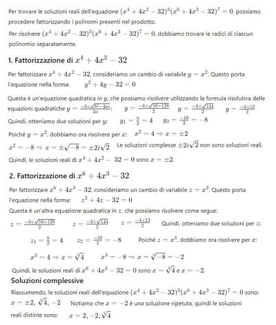 prodotto di equazioni