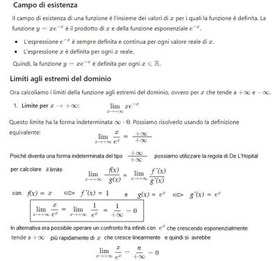 Funzione xe^ x Limiti 1