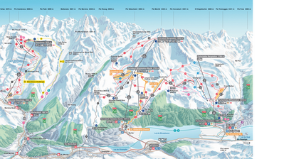 Mappa delle piste Corvatsch Furtschellas