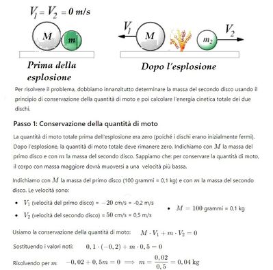 Esplosione fra 2 masse 1