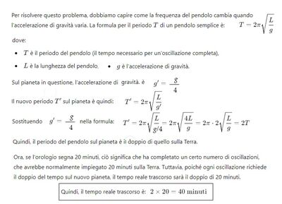 Pendolo su altro pianeta