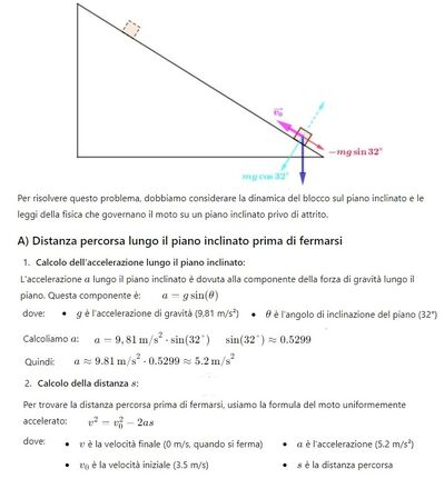 blocco lanciato su piano inclinato 1