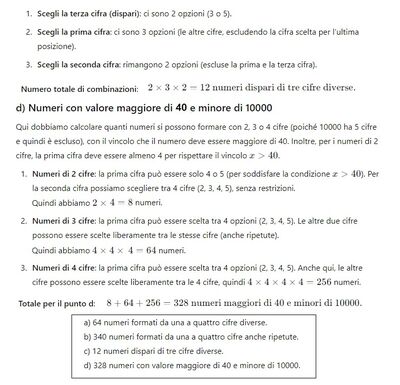 Numeri formabili con  4 cifre a disposizione 2