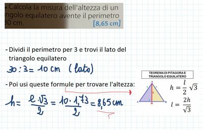 triang equilatero   altezza