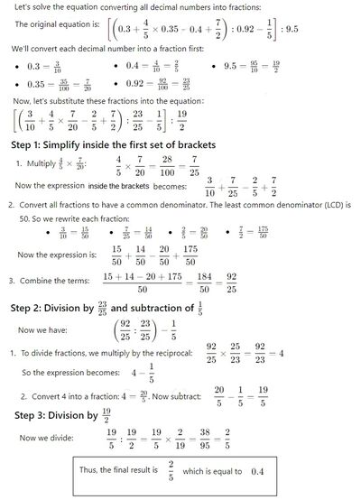 Fractions & decimal numbers 1